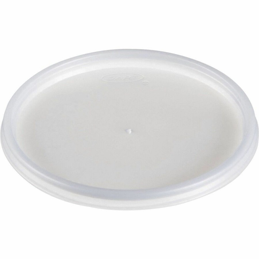 Dart Lids for Foam Cups and Containers - Round - Foam, Plastic - Translucent - 100/Bag - 10 / Carton 