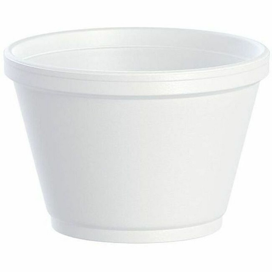 Dart Foam Food Containers - Serving - Disposable - White - Foam Body - 1 Carton 