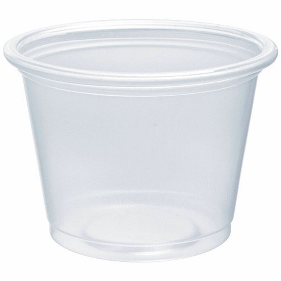 Dart 1 oz Conex Complements Portion Containers - Serving, Transporting - White, Clear - Polypropylene Body - 125/Pack - 20 / Carton 