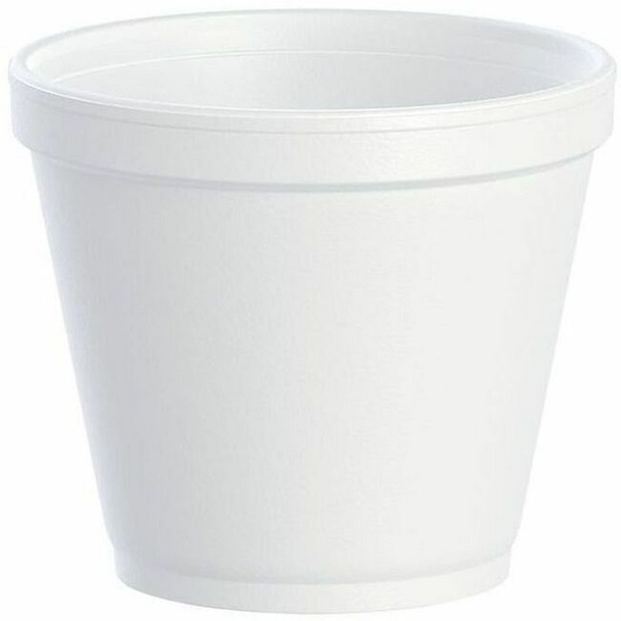 Dart Foam Food Containers - Serving - Disposable - White - Foam Body - 1 Carton 