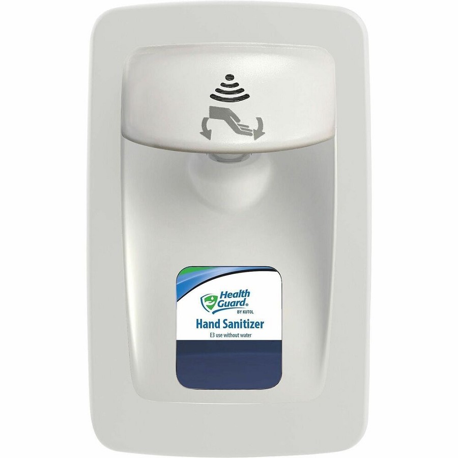 Health Guard DesignerSeries NoTouch M-Fit Dispenser - Automatic - 1.27 quart Capacity - Support 4 x C Battery - Touch-free, Refillable, Low Battery Indicator, Site Window - White - 6 / Carton 