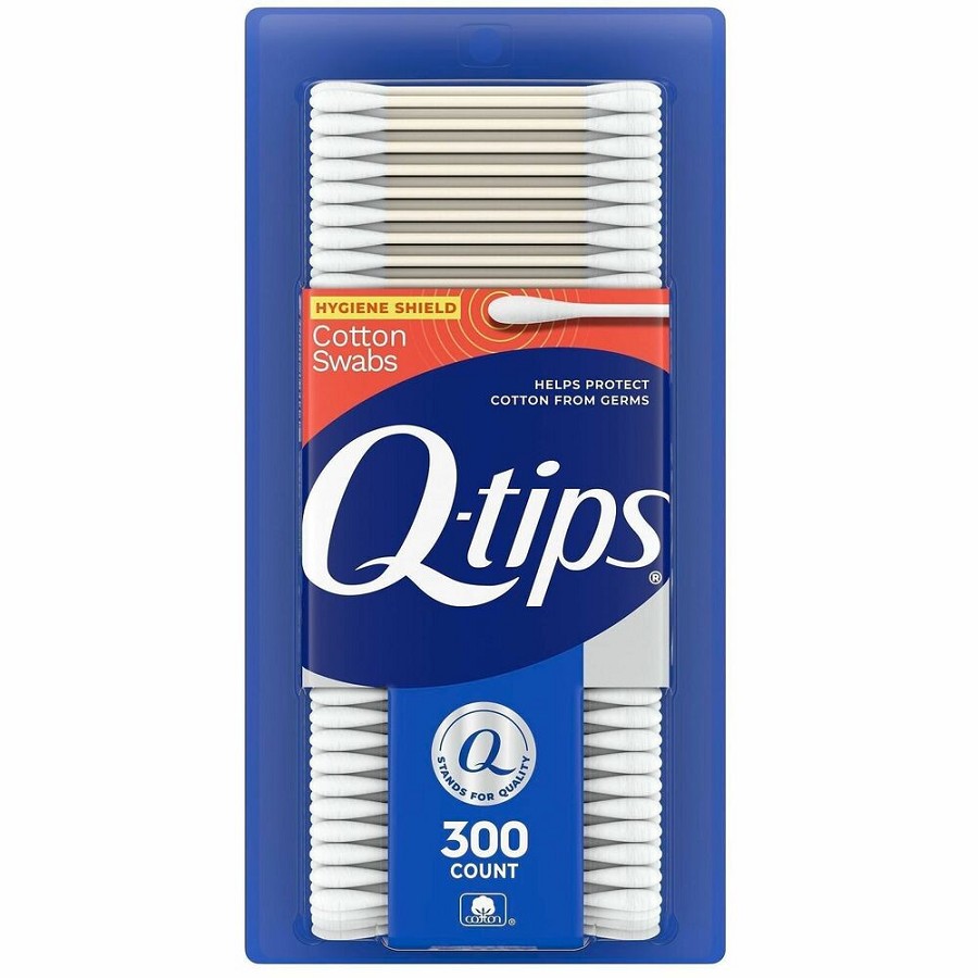 Soapbox Q-tips Antibacterial Original Cotton Swabs - Cotton - White - Antibacterial - 3600 Cotton Swabs/Box - 1 Carton 
