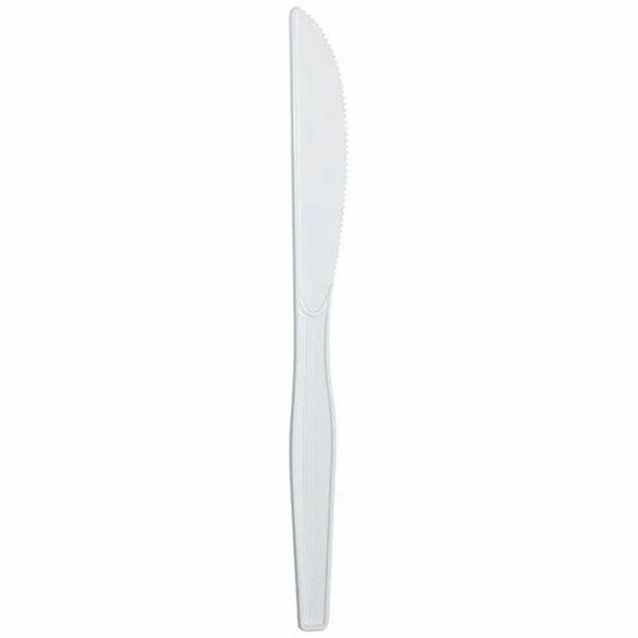 Karat Knife, Med-Heavy Weight/White - Knife - Knife - Restaurant, Cafeteria - Plastic, Polystyrene - White - 1000 / Carton 