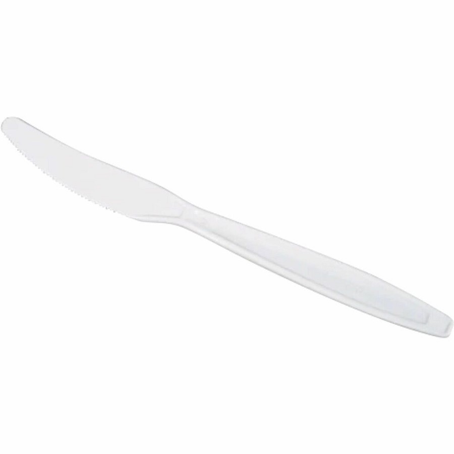Karat Wrapped Knife, Heavy-Weight/White - Knife - Knife - Restaurant, Cafeteria - Polypropylene Plastic - White - 1000 / Carton 