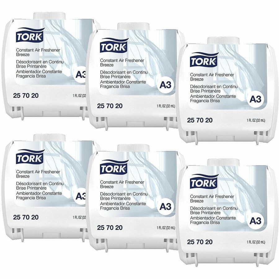 TORK Constant Air Fresheners Breeze Scent - 1.1 fl oz (0 quart) - Breeze - Odor Neutralizer - 6 / Carton 