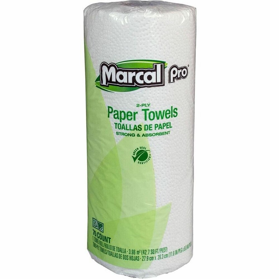 Marcal Pro 2-ply Paper Towels - 2 Ply - 11' Width x 8' Length - 70 Sheets/Roll - White - Paper - 30 / Carton 