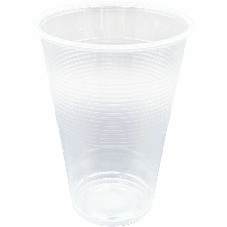 Genuine Joe Transparent Cups - 10 fl oz - Transparent, Clear - Plastic - Cold, Beverage, Picnic - 100 Cups/Bag - 10 / Carton 