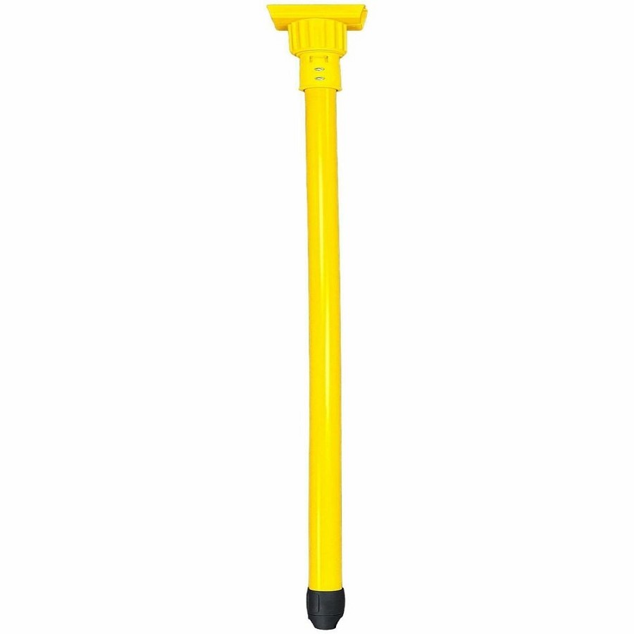 Genuine Joe 60' Jaw-Head Wet Mop Handle - 60' Length - Yellow - Metal - 1 Each 