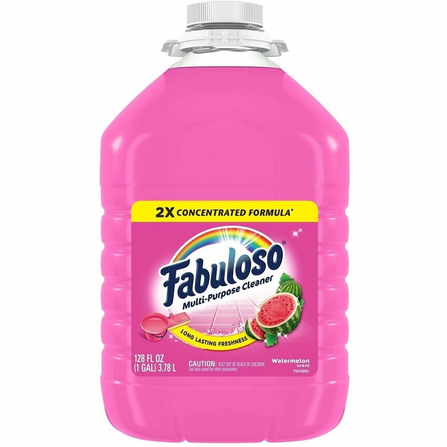 Fabuloso All-Purpose Cleaner - For Multipurpose, Multi Surface - Concentrate - Watermelon Scent - Recommended For: Grease Remover, Grime Remover, Dirt Remover - Long Lasting Bottle - 4 / Carton 