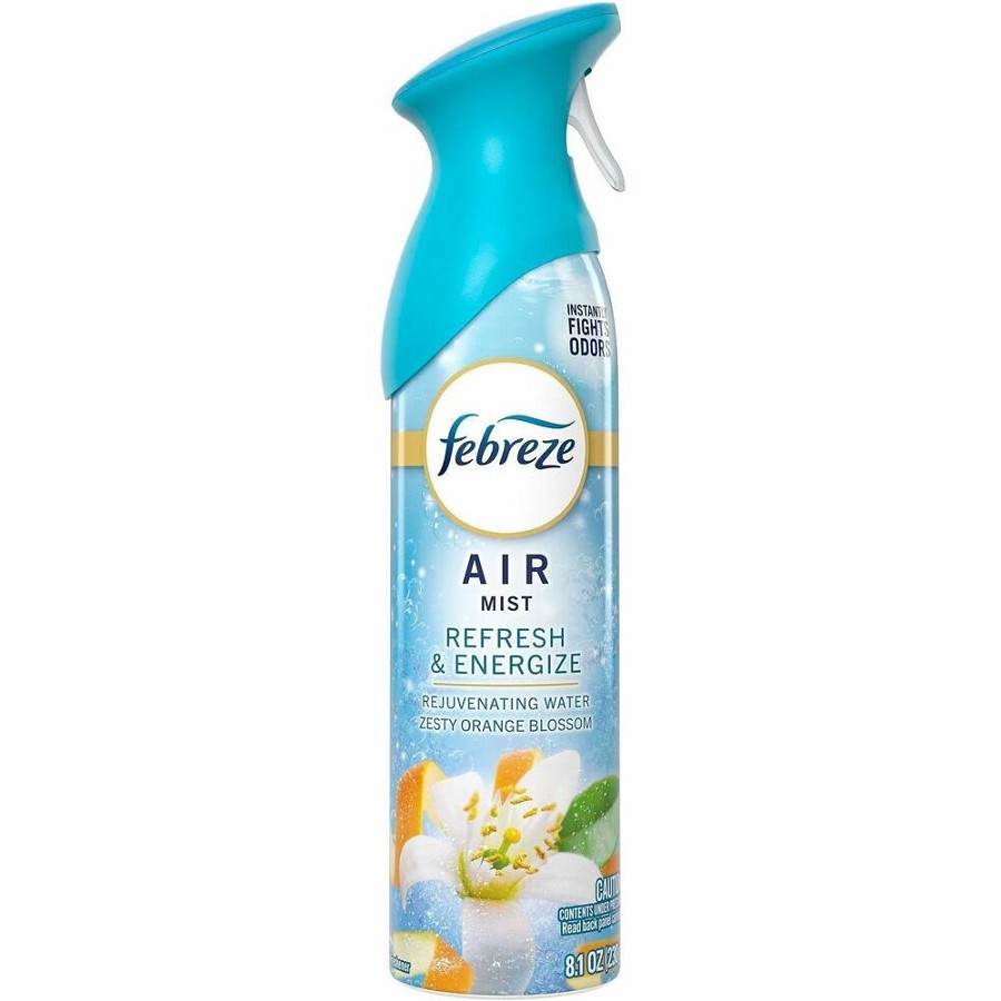 Febreze Air Mist Air Freshener Spray - Spray - 8.1 fl oz (0.3 quart) - Refresh & Energize - Odor Neutralizer, Long Lasting - 6 / Carton 