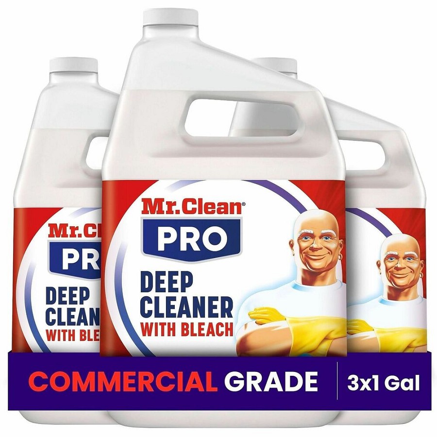 Mr. Clean PRO Deep Cleaner with Bleach - For Multi Surface, Multipurpose - Ready-To-Use - Liquid - 128 fl oz (4 quart) - Recommended For: Soil Remover, Grime Remover, Mold Remover, Stain Remover, Odor Remover - Alkylphenols-free, Benzene-free, Lead-free, 