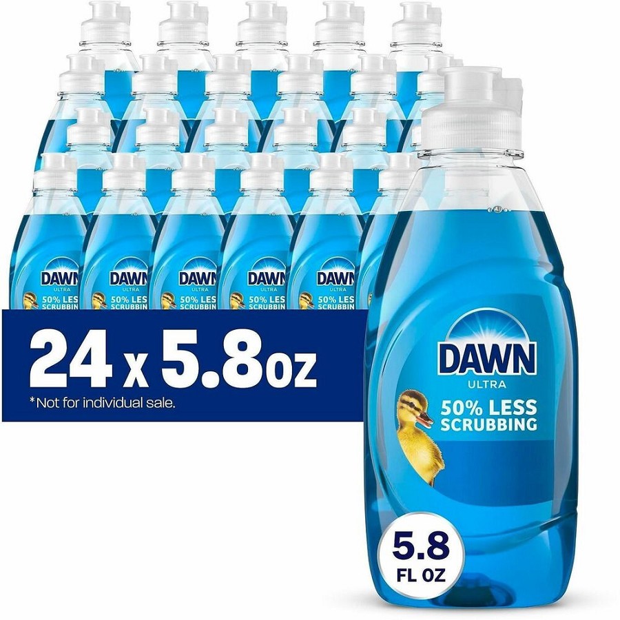 Dawn Ultra Dish Liquid Soap - For Multipurpose - Liquid - 5.8 fl oz (0.2 quart) - Original Scent - Recommended For: Grease Remover, Stain Remover - Versatile, Freshen - Blue - 24 / Carton 