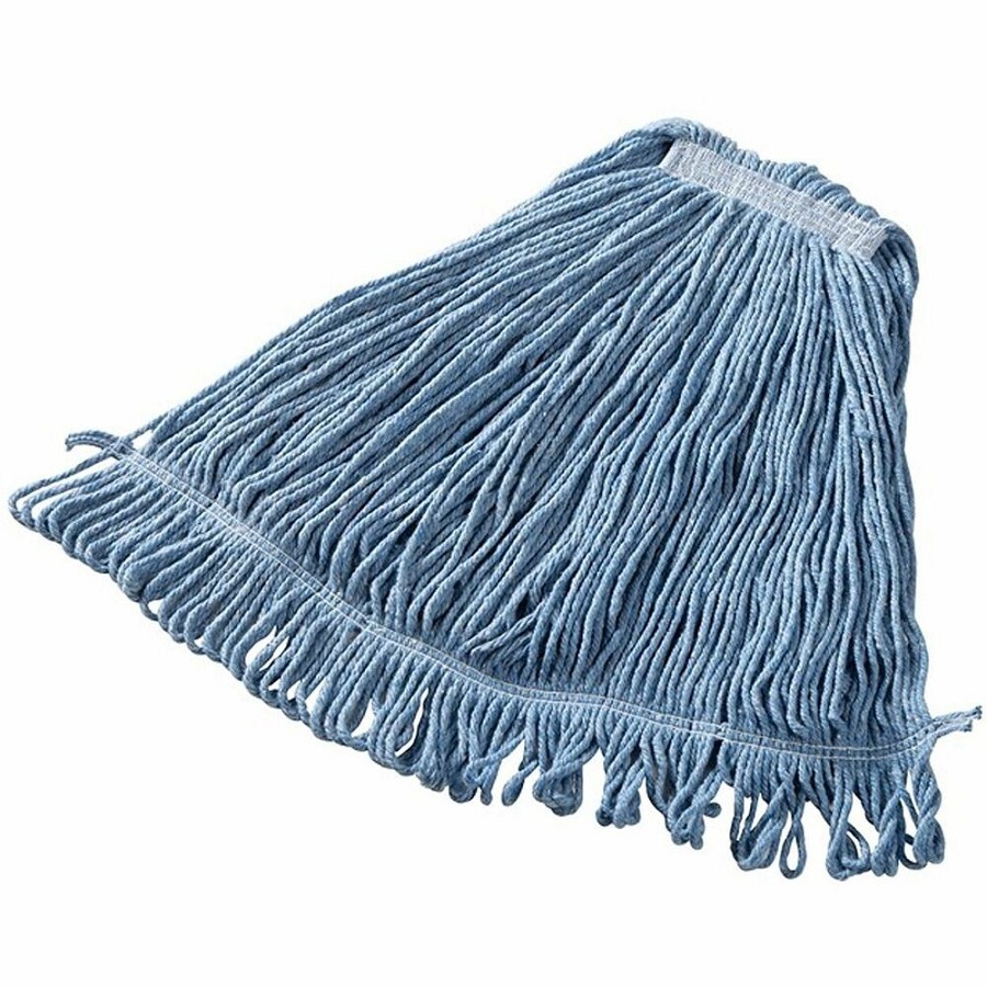 Rubbermaid Commercial Super Stitch Medium Rayon Mop - Medium - Cut Ends, 4-ply, Looped Ends, Tailband, Durable, Launderable - Rayon, Synthetic, Mesh, Yarn - White - 1 Each 