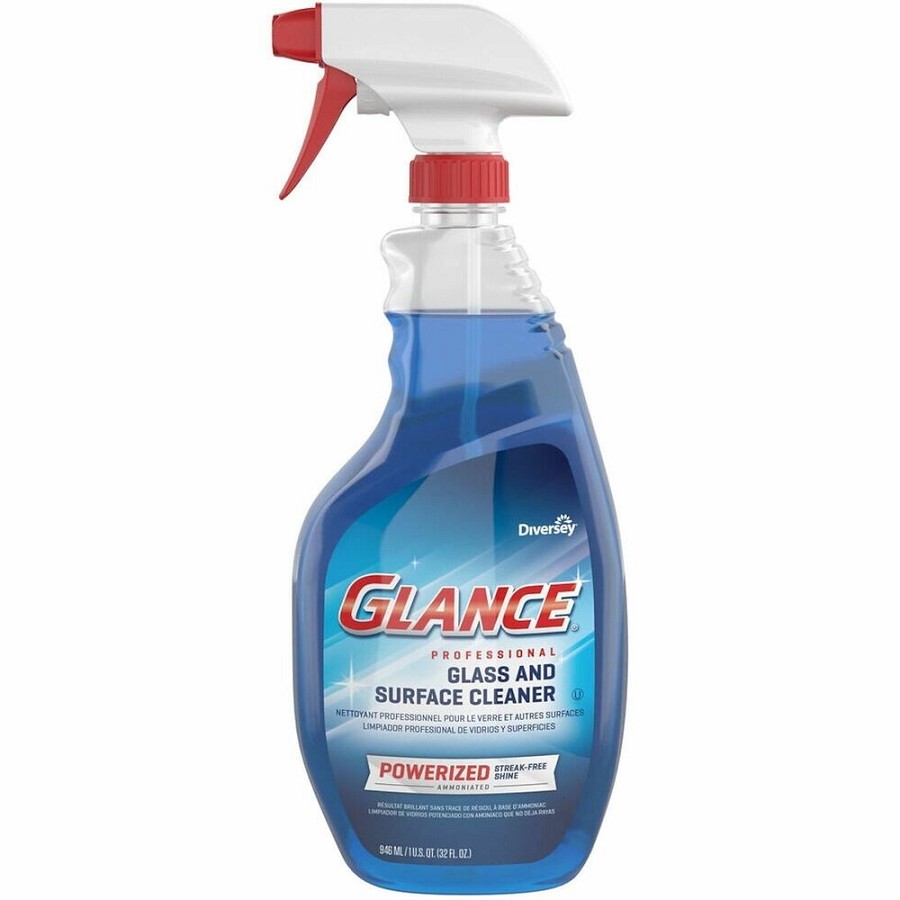 Diversey Professional Glass & Surface Cleaner - For Multi Surface, Multipurpose - Ready-To-Use - Spray - 32 fl oz (1 quart) - 10.5 pH - Fresh Ammonia Scent - Recommended For: Grease Remover, Grime Remover, Fingerprint Remover, Smoke Film Remover, Soap Fil 