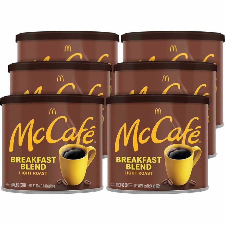 McCafe Ground Breakfast Blend Coffee - Light - Ground - Breakfast Blend - Kosher - 6 / Carton 