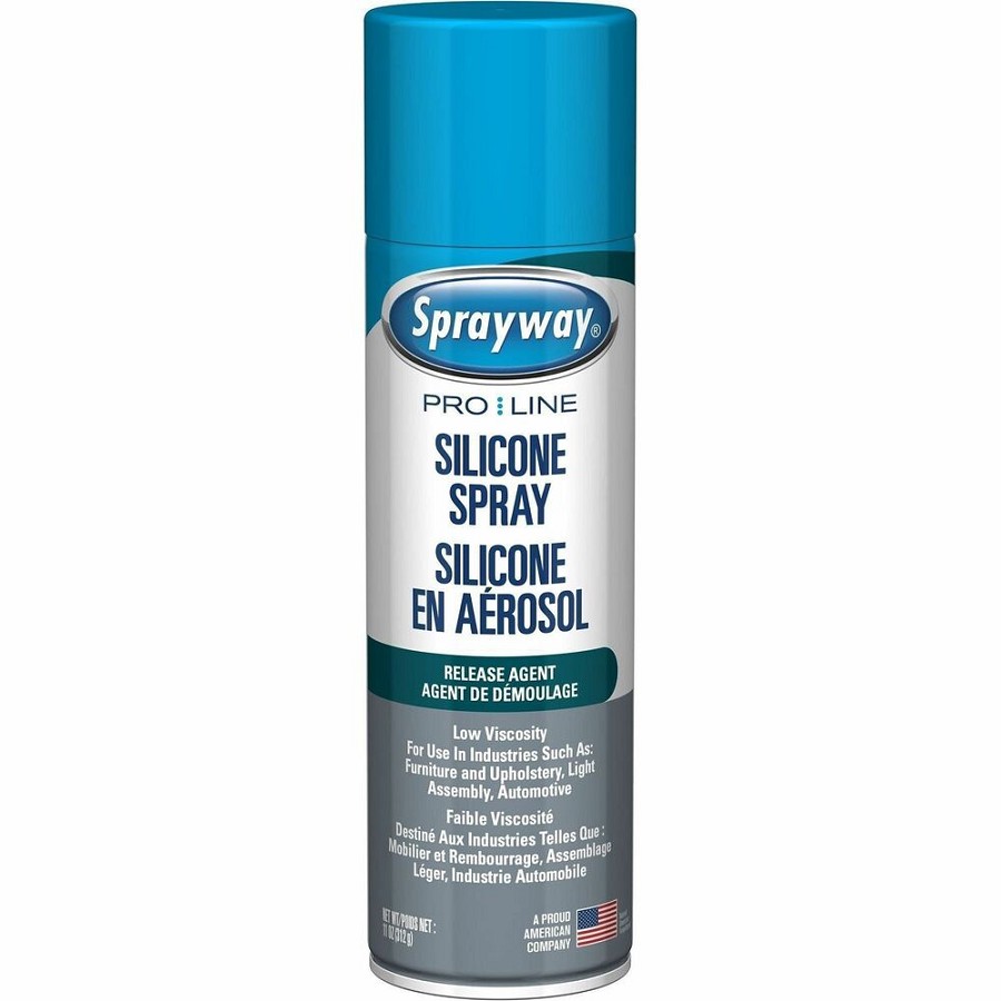 Sprayway Silicone Release Agent - For Multi Surface - Spray - 11 fl oz (0.3 quart) - Solvent Scent - Recommended For: Grease Remover, Oil Remover, Corrosion Remover - Grease Resistant, Film-free, Quick Drying, Non-staining, No-wax, Residue-free, Non-stick 