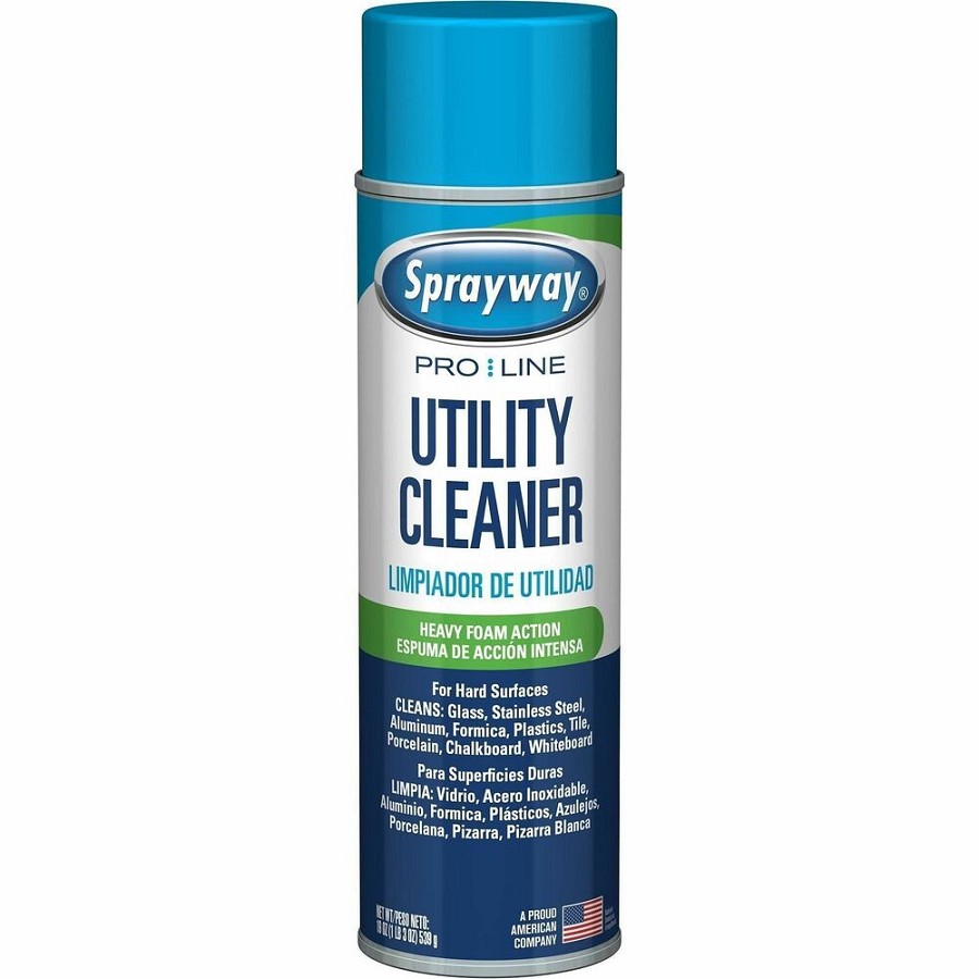 Sprayway Utility Cleaner - For Industry - Foam - 19 fl oz (0.6 quart) - Recommended For: Dirt Remover, Grime Remover, Grease Remover, Bug Remover - Green - 12 / Carton 