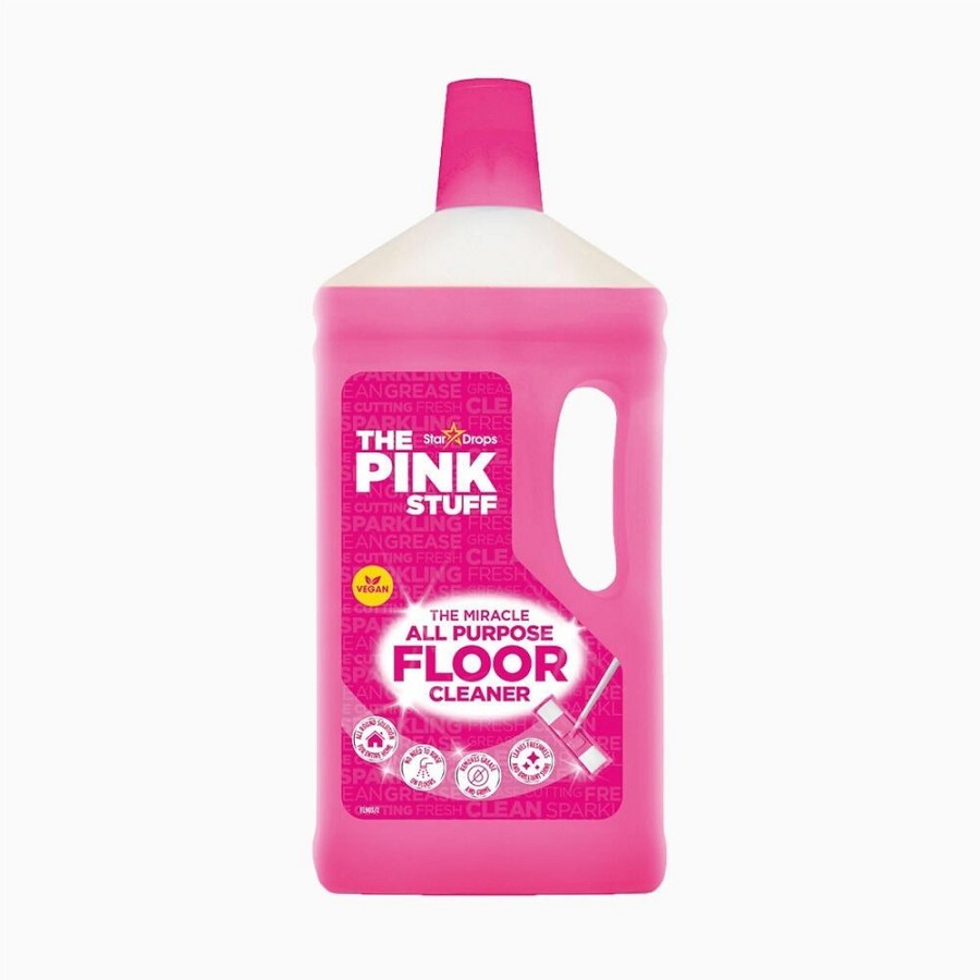 The Pink Stuff All-Purpose Floor Cleaner - For Multipurpose - Concentrate - 33.8 fl oz (1.1 quart) - Fruity Scent - Recommended For: Grease Remover, Grime Remover - No-rinse, Versatile, Cruelty-free, Streak-free - Pink Bottle - 6 / Carton 