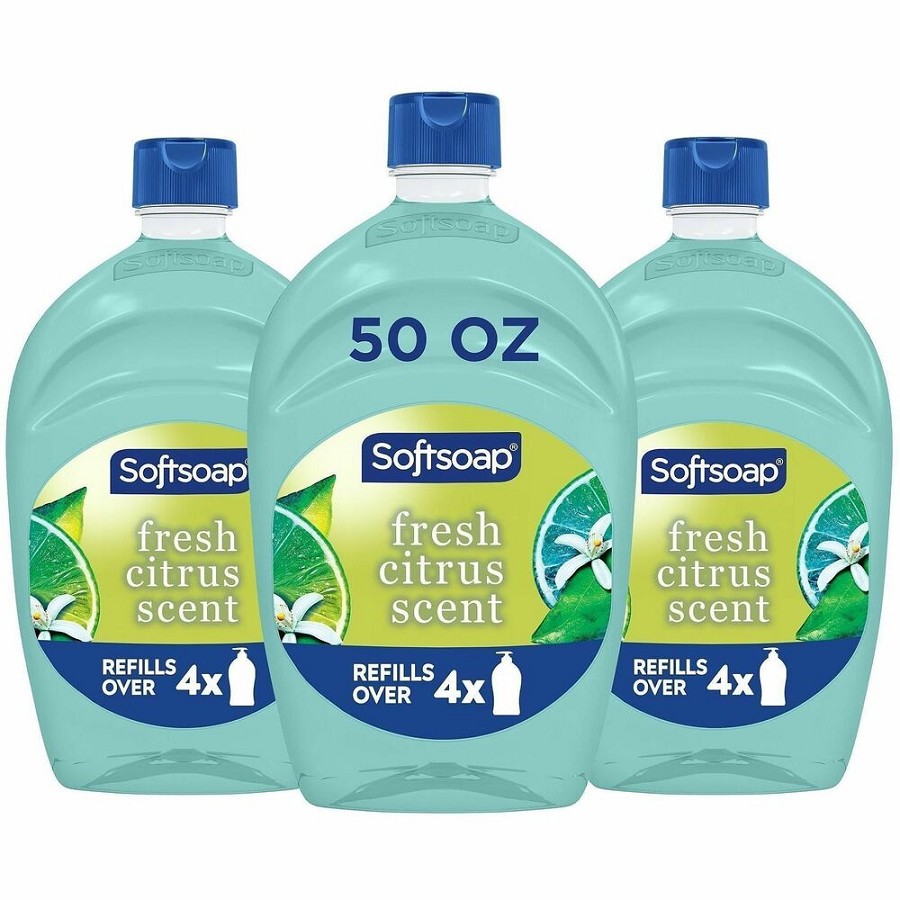 Softsoap Liquid Hand Soap - Fresh Citrus Scent - 1.56 quart - Bacteria Remover - Hand - Moisturizing - Antibacterial - Green - Paraben-free, Phthalate-free - 3 / Carton 