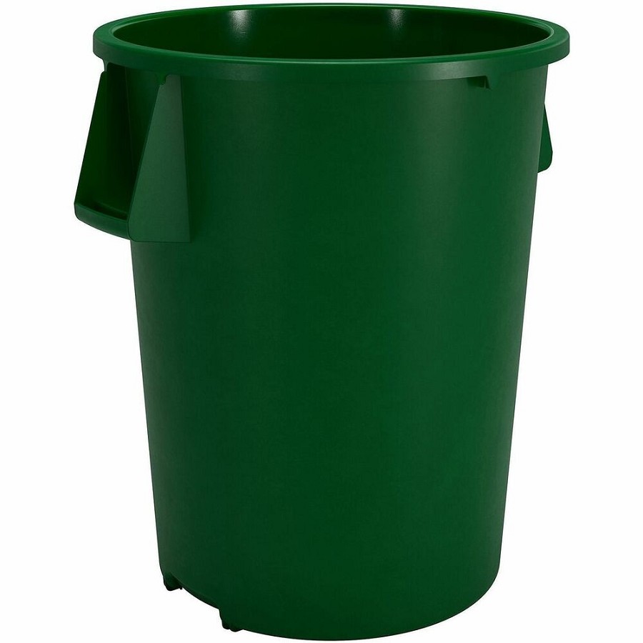 Sparta Bronco Round Waste Containers - Open Top - 44 gal Capacity - Round - Manual - For Food Service - Durable, Reinforced, Stackable, Ergonomic Handle, Recyclable - 31.6' Height x 24.2' Width x 24.2' Depth - Plastic, Linear Low-Density Polyethylene (LLD 