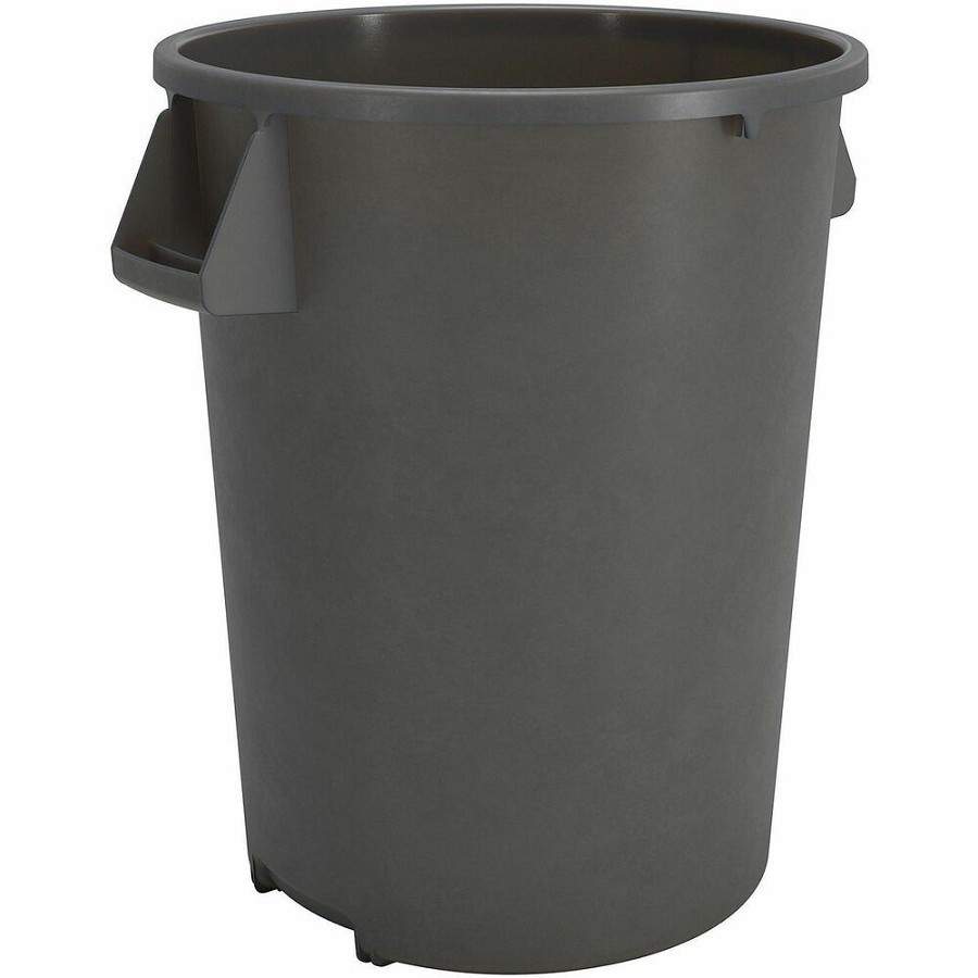 Sparta Bronco Round Waste Containers - Open Top - 44 gal Capacity - Round - Manual - For Food Service - Durable, Reinforced, Stackable, Ergonomic Handle, Recyclable - 31.6' Height x 24.2' Width x 24.2' Depth - Plastic, Linear Low-Density Polyethylene (LLD 