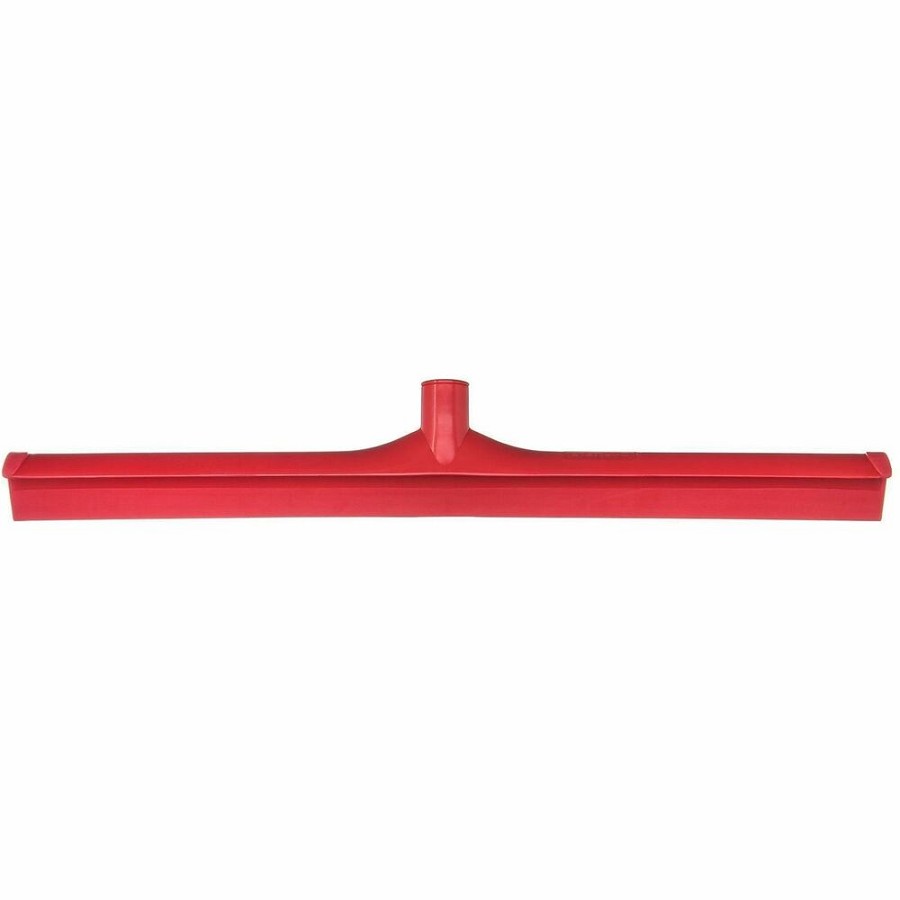 Sparta 24' Single-Blade Floor Squeegee - Rubber, Thermoplastic Rubber (TPR) Blade - 3.5' Height x 1' Width x 24' Length - Durable, Rust Resistant, Bend Resistant - Red - 6 / Carton 