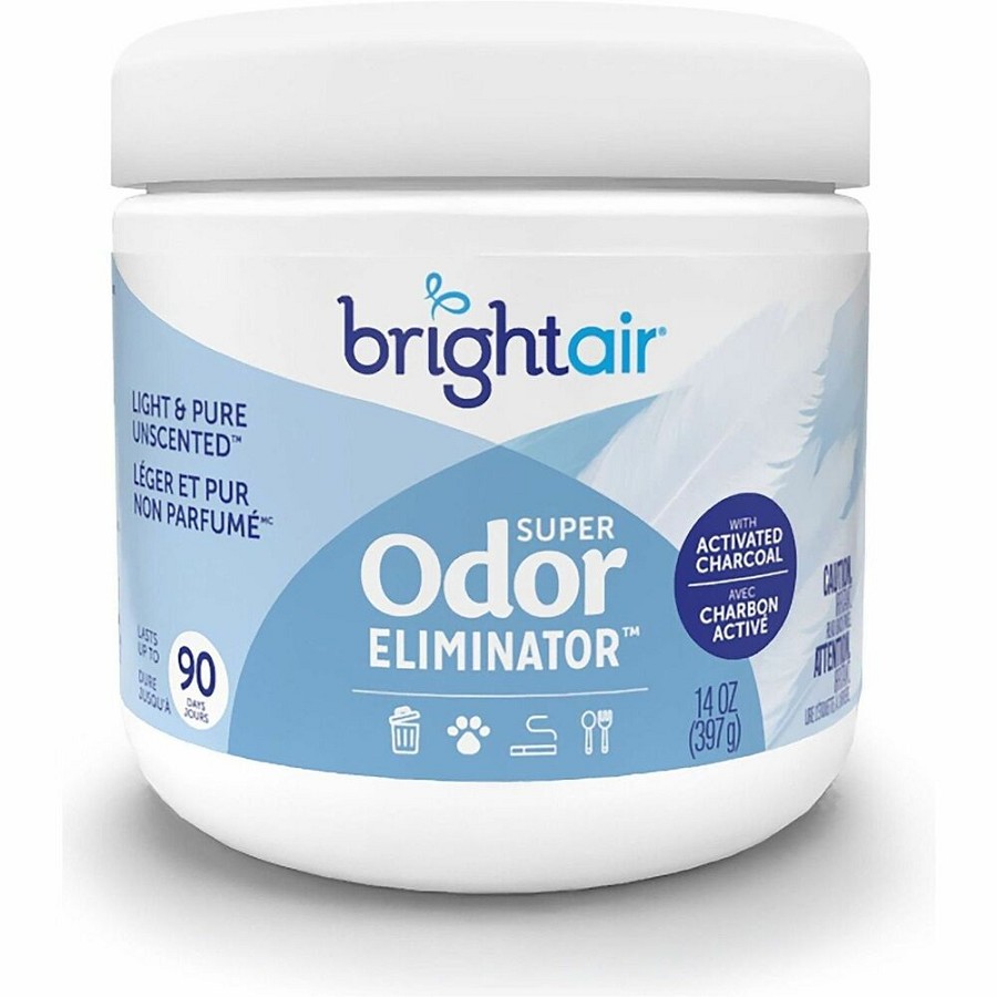 Bright Air Super Odor Eliminator Air Freshener - Gel - 14 oz - 90 Day - Odor Neutralizer, Phthalate-free, Triclosan-free, BHT Free, Cruelty-free - 6 / Carton 