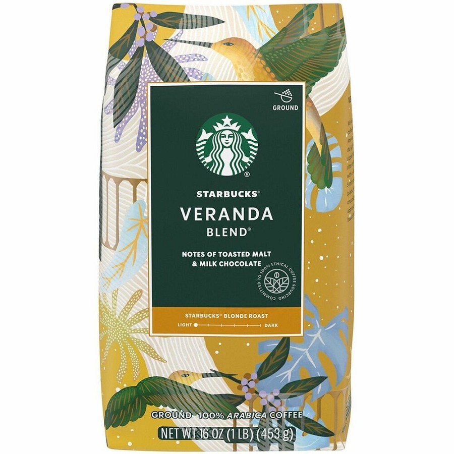 Starbucks Ground Veranda Blend Blonde Roast Ground Coffee - Compatible with Drip-coffee Brewer - Blonde - Ground - Veranda Blend 