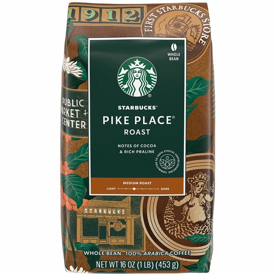 Starbucks Whole Bean Pike Place Roast Whole Bean Coffee - Medium - Whole Bean - Pike Place 