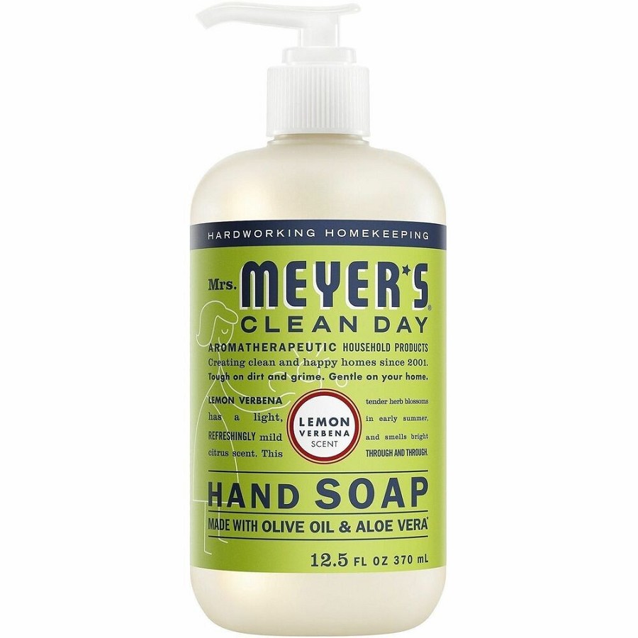 Mrs. Meyer's Clean Day Hand Soap Refill - Lemon Verbena, Lavender, Mild Citrus Scent - 12.50 fl oz - Grime Remover - Multipurpose - Moisturizing - Multi - Non-drying, Paraben-free, Phthalate-free, Cruelty-free, No Artificial Color6 / Carton 
