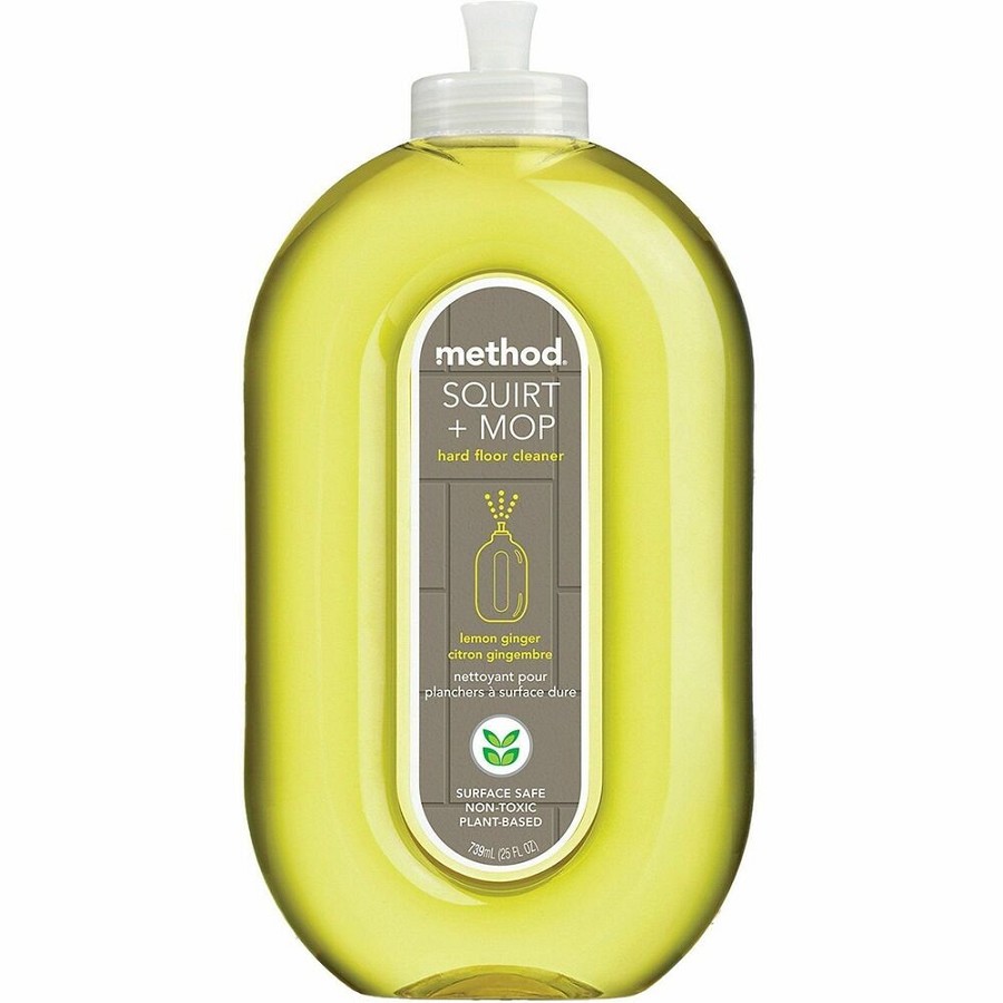 Method Squirt + Mop Lemon Floor Cleaner - For Floor, Linoleum Floor, Vinyl Floor, Laminate Floor, Hard Floor - Spray - 25 fl oz (0.8 quart) - Lemon Ginger Scent - Recommended For: Dirt Remover, Residue Remover - Rinse-free - Lemon 