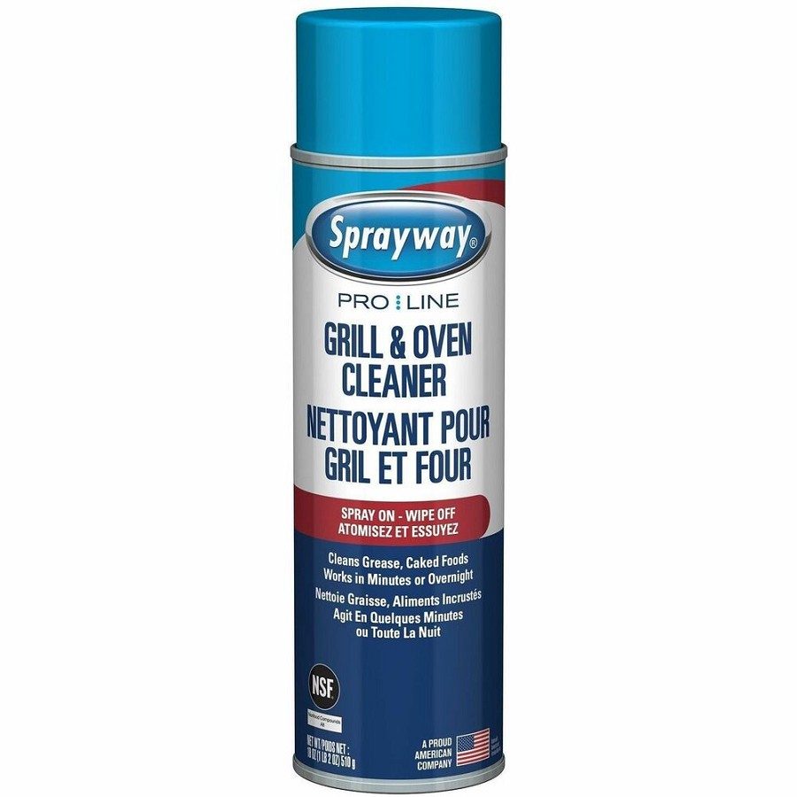 Sprayway Oven and Grill Cleaner - For Grill, Microwave Oven, Cooking Grate - 18 fl oz - Heavy Duty - ClearAerosol Spray Can 