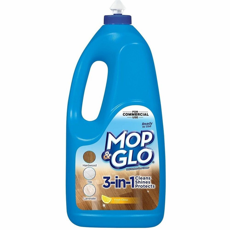 Mop & Glo Triple Action Floor Cleaner - For Multi Surface - Ready-To-Use - 64 fl oz (2 quart) - Fresh Citrus Scent - Recommended For: Residue Remover, Dirt Remover - Long Lasting - Tan 