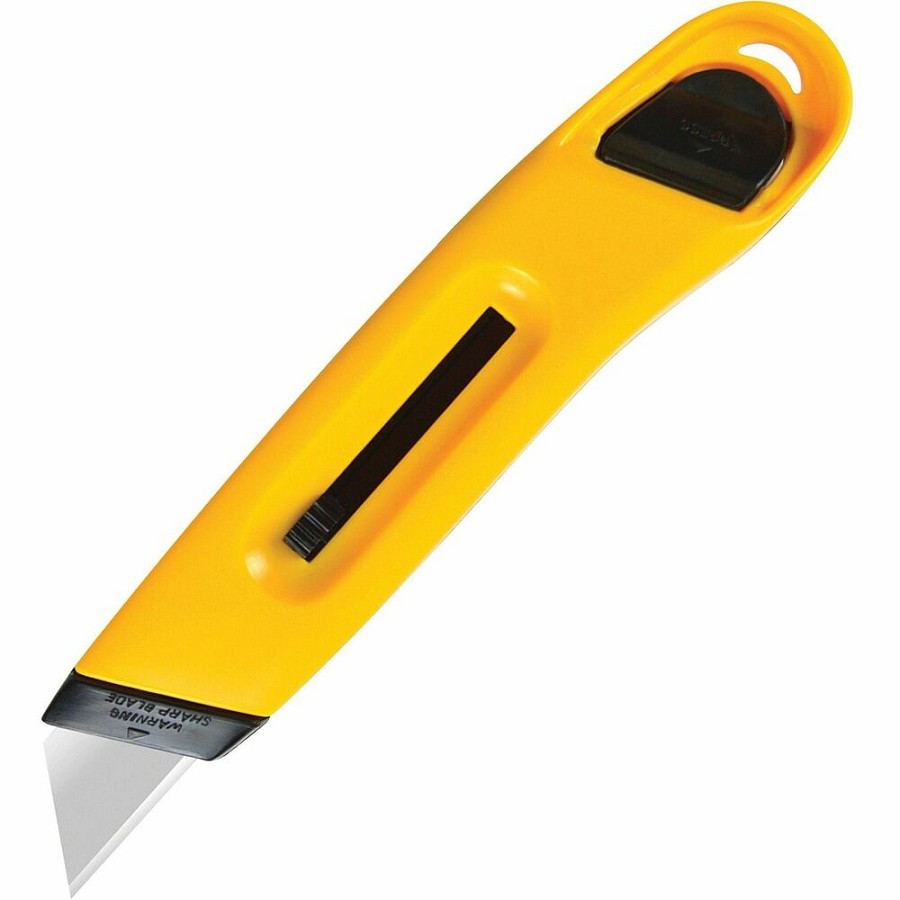 COSCO General-purpose Retractable Utility Knife - 1 Blade - Retractable, Durable, Snap Closure - Plastic - Silver, Silver - 1 Each 