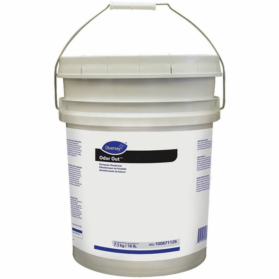 Diversey Odor Out Dumpster Deodorizer - For Bin, Trash Can, Waste Container, Garbage Truck, Industry - Ready-To-Use - Pellet - 256 oz (16 lb) - Floral, Fresh Scent - Recommended For: Odor Remover - Fast Acting, Lightweight, Pleasant Scent - Tan 