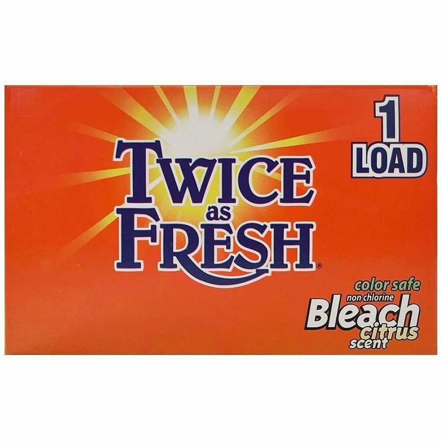Twice as Fresh Single-Use Color-Safe Bleach - For Multipurpose - Powder - Citrus Scent - 1 Loads - Recommended For: Stain Remover, Odor Remover, Bacteria Remover, Germs Remover, Fungi Remover, Mildew Remover, Soil Remover, Organic Matter Remover - Color S 
