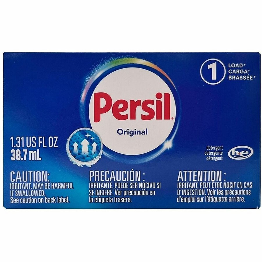 Persil Single-Use Original HE Liquid Laundry Detergent - For Multipurpose - Liquid - 1.3 fl oz (0 quart) - Classic, Fresh, Clean Scent - 1 Loads - Recommended For: Stain Remover - Fade Resistant, Color Safe - Blue - 100 Box 