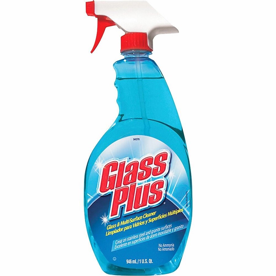 Diversey Glass Plus Multi-Surface Cleaner - 32 fl oz (1 quart) - Non-streaking, Non Ammoniated - Blue Bottle - 1 Each 