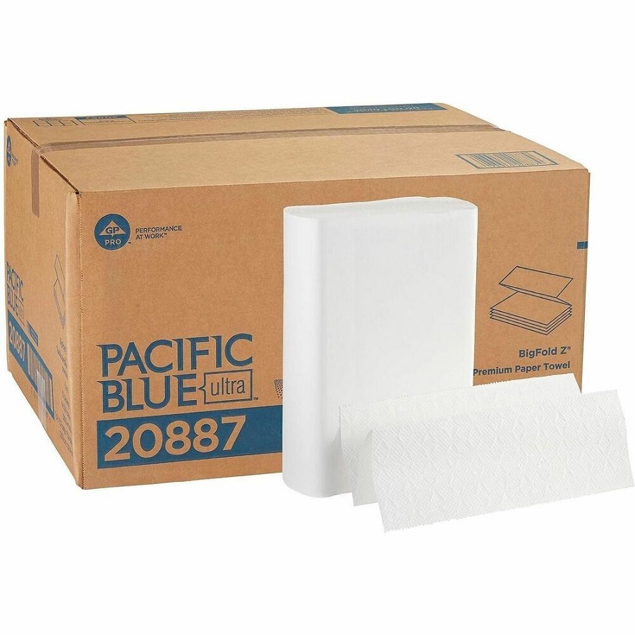 Pacific Blue Ultra Big Fold Z Premium Paper Towels - 1 Ply - 10.40' Width x 10.80' Length - White - 220/Pack - 12 / Carton 