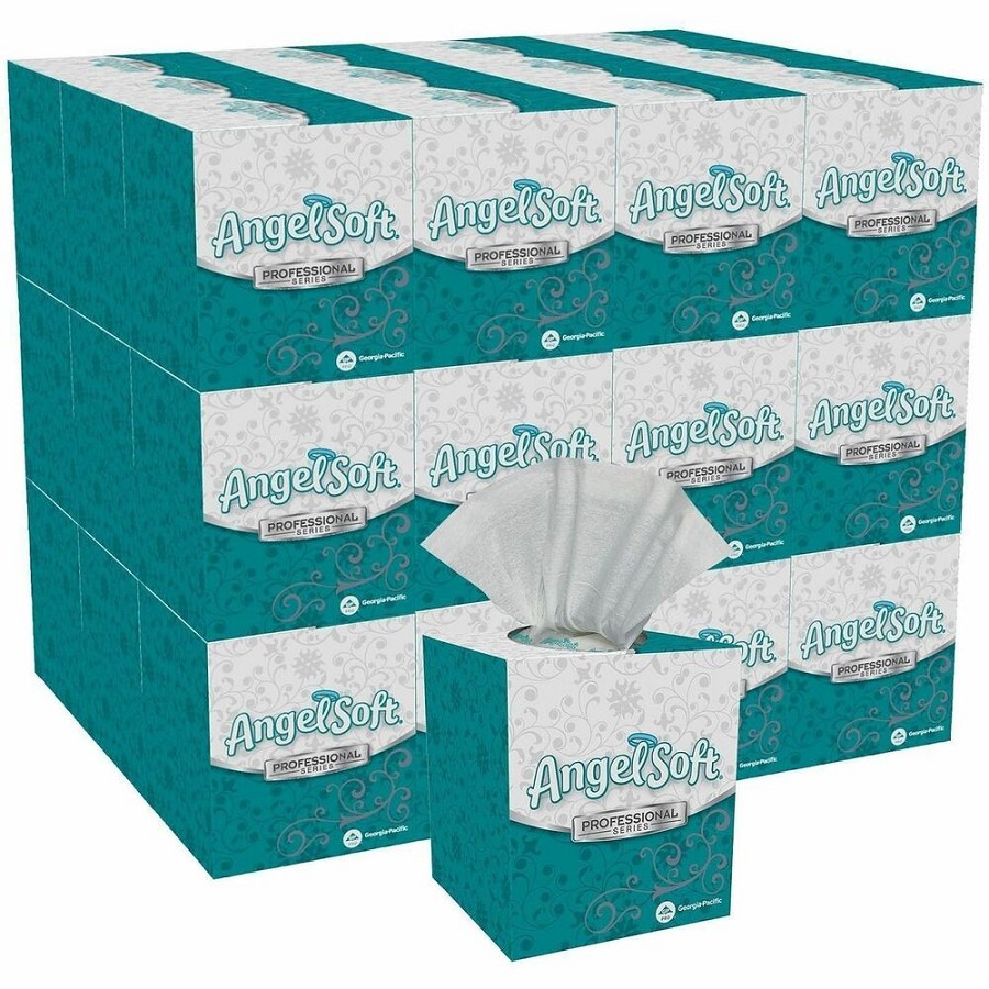 Angel Soft Professional Series Facial Tissue - 2 Ply - 8.80' Width x 7.60' Length - White - 96/Box - 36 / Carton 