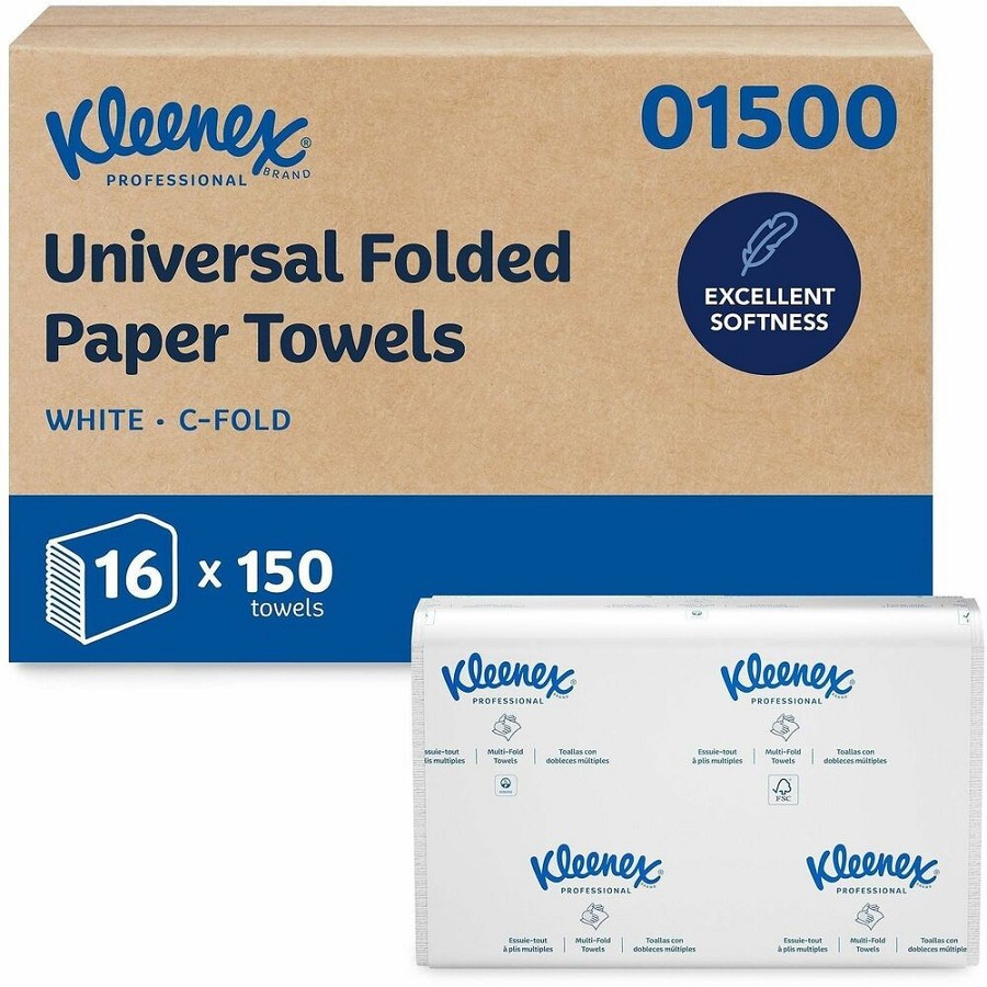 Kleenex C-Fold Towels - 10.13' Width x 13.25' Length - White - 150/Pack - 1 Carton 