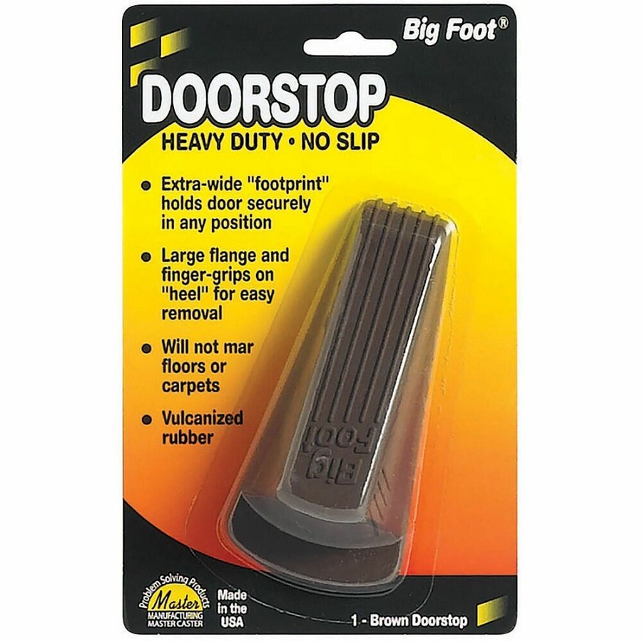 Big Foot Doorstop - Brown - Non-skid Base, Prevent Scratches, Non-slip, Heavy Duty, Impact Resistant, Crush Proof - Rubber - 1.3' Height x 2.3' Width - Brown - 1 Each 