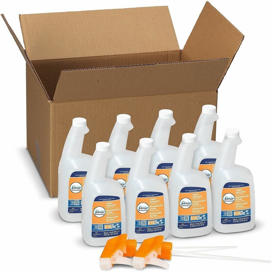 Febreze Fabric Refresher Spray - Spray - 32 fl oz (1 quart) - Fresh Scent - 8 / Carton - White 