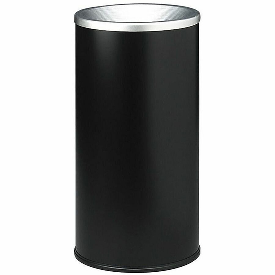 Safco Sand Fill Ash Urns - Round - 10' Opening Diameter - 20' Height - Steel - Black - 1 Each 