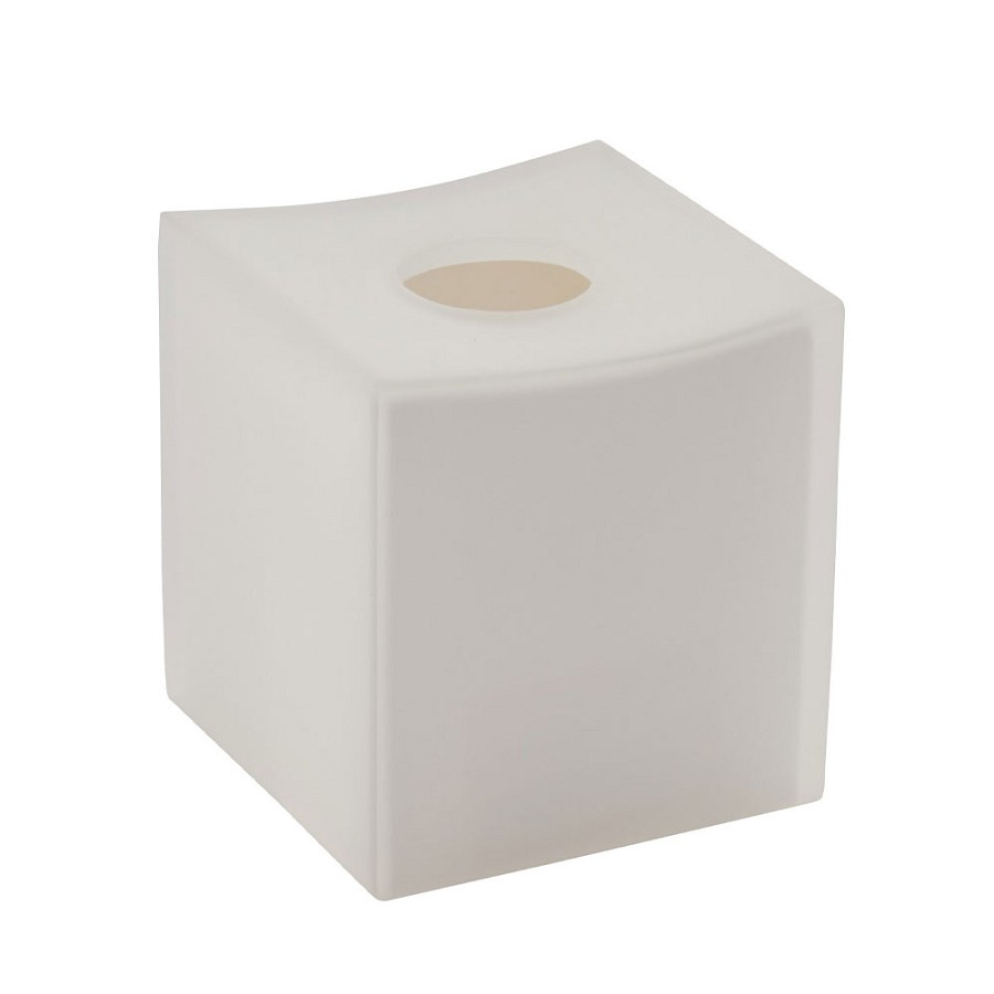 Steeltek Frost Collection  Double Wall Resin Boutique Tissue Box Cover With Bottom 8 Per Case Price Per Each 