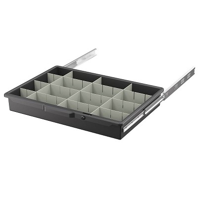 Suncast Commercial Housekeeping Cart Drawer Blk With Organizers 
