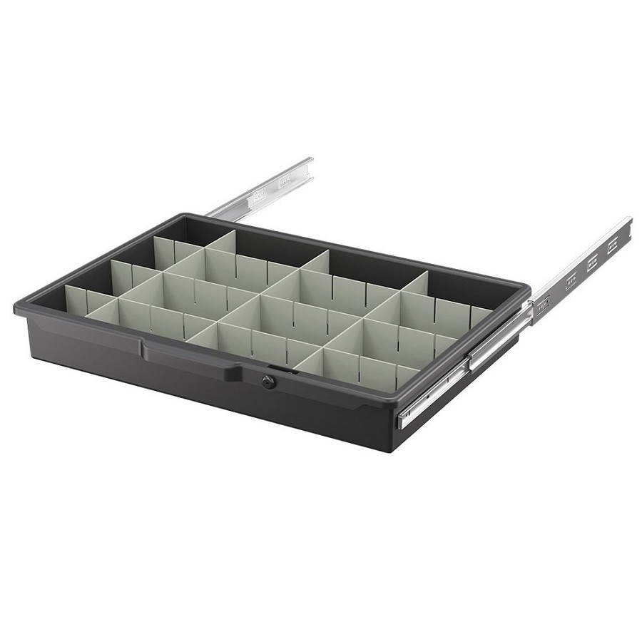 Suncast Commercial Housekeeping Cart Drawer Blk With Organizers 