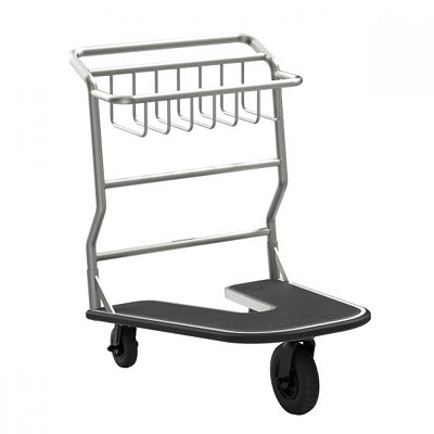 Suncast Commercial Nesting Luggage Cart With Rubber Deck 