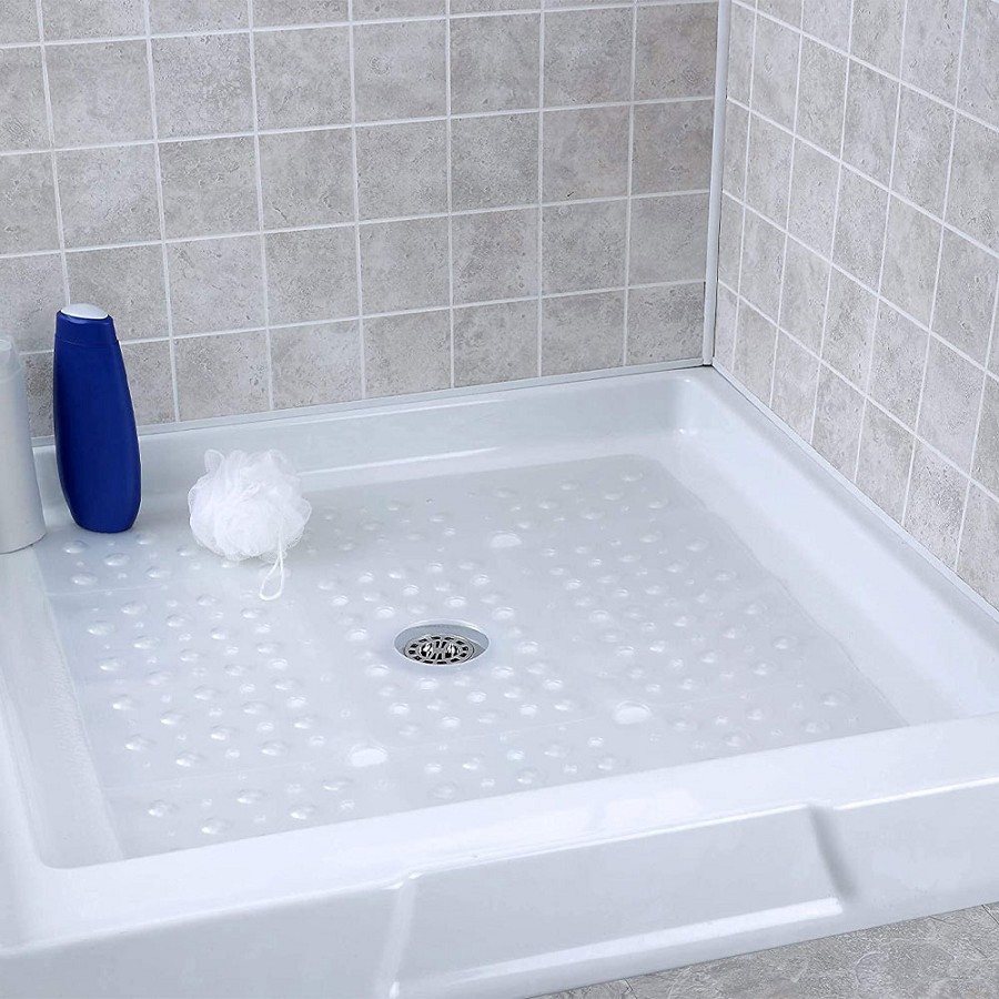 Slip-X Extra Large Square Shower Mat 27x27 Clear 4 Per Case Price Per Case 