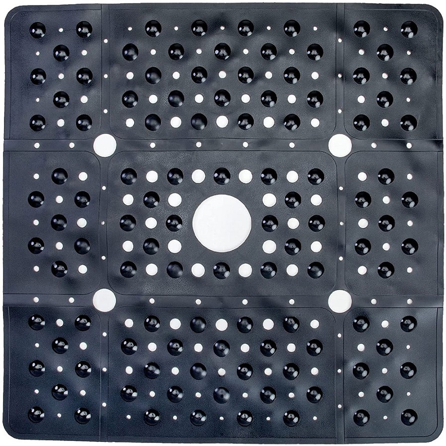 Slip-X Extra Large Square Shower Mat 27x27 Solid Black 4 Per Case Price Per Case 